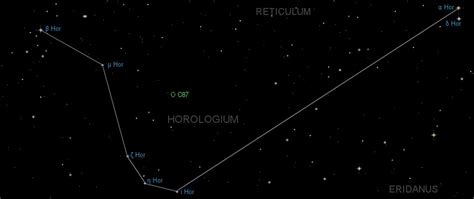 Constellation Horologium The Clock Hor Star Map Right Ascension