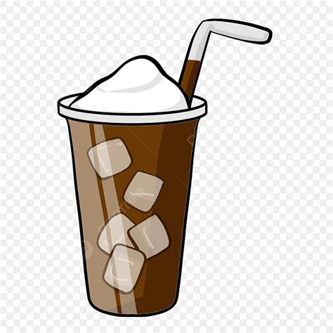 Iced Coffee Cup Clipart Vector Iced Coffee And Cold Milk Froth In A
