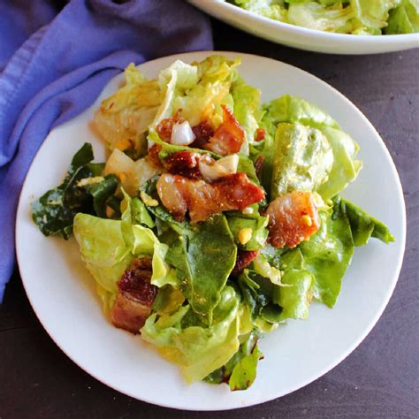 Wilted Lettuce Salad With Warm Bacon Dressing Cooking With Carlee