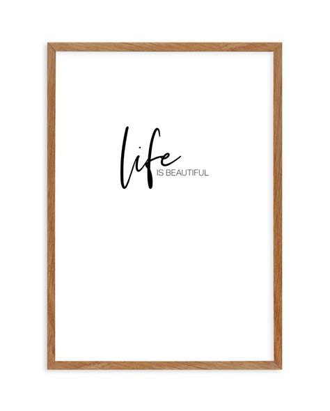 Life Is Beautiful Print Modern Art Print Typography Poster Olive Et