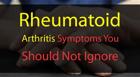 Rheumatoid Arthritis Symptoms You Should Not Ignore Health Life Pedia