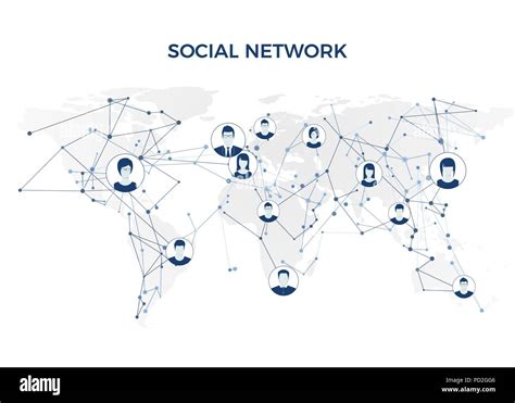 Social Media Grafik Globales Netzwerk Verbindung Soziales Netzwerk