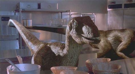Raptors In The Kitchen Is Such An Iconic 90s Movie Moment In Its Heyday It Was A Scene Of