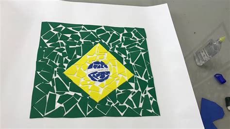 Bandeira Do Brasil Em Mosaico Youtube