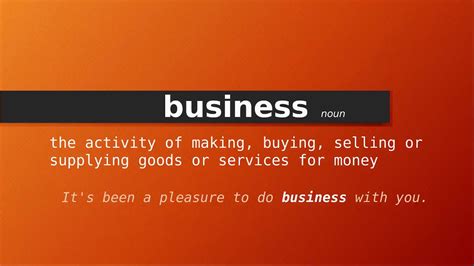 business , Meaning of business , Definition of business , Pronunciation of business - YouTube