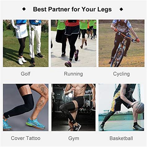 sonthin leg sleeves compression full leg long sleeves for men women youth 5 colors available 1