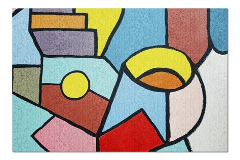 Abstract Cubist Art In Bright Colors And Geometric Shapes 9015908 20x30