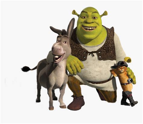 Shrek And Donkey Png Shrek Fiona Donkey And Puss In Boots