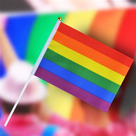 aboat 16 pieces rainbow flag gay pride flags lesbian peace lgbt rainbow flag banner festival