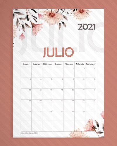 Calendario Mensual 2021 🥇 【 Descargar Pdf And 