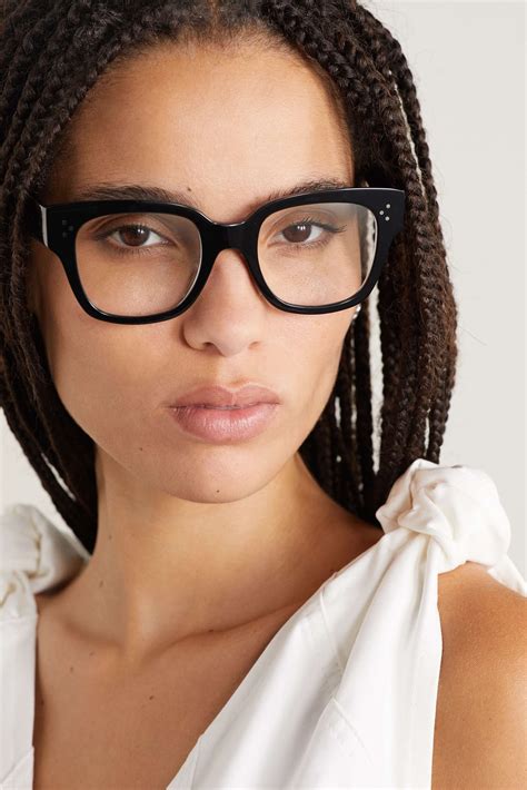 Celine Eyewear Oversized Cat Eye Acetate Optical Glasses Net A Porter