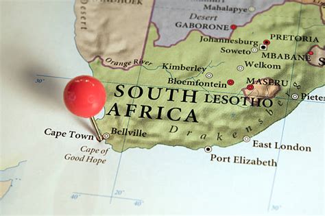 230 Map Of Republic Of South Africa With Pin Stock Photos Pictures