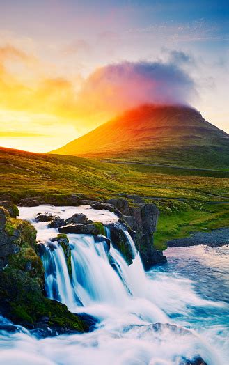 Sunset Waterfall Stock Photo Download Image Now Istock