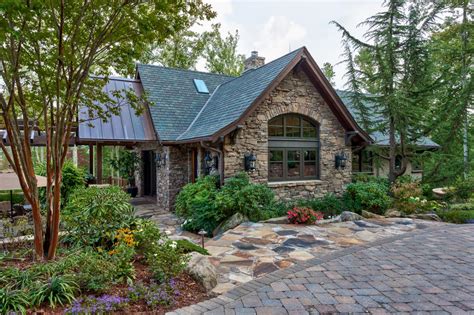 Rustic Guest House Stone Exterior and Walkway | HGTV