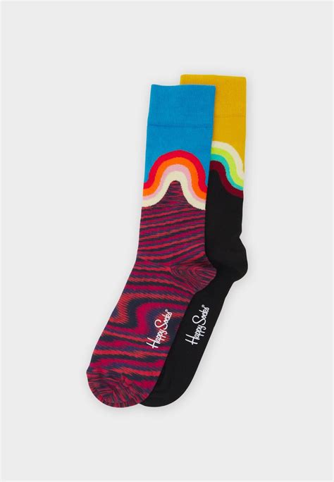 Happy Socks Jumbo Wave Unisex 2 Pack Socks Multimulti Coloured