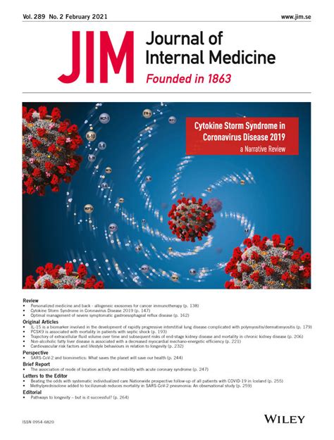 Journal Of Internal Medicine Vol 289 No 2