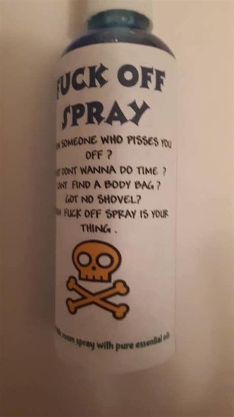 Naughty Humour Spray Fuck Off Swearing Ts Coworker Funny Etsy