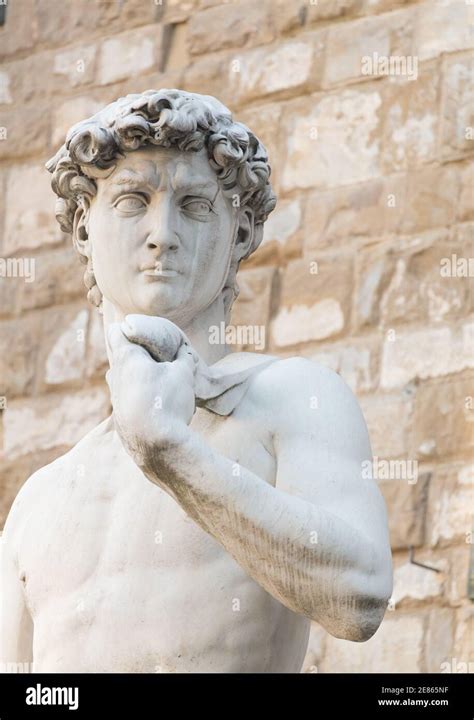 Florence Italy Replica Of Michelangelos David Statue In Front Of The