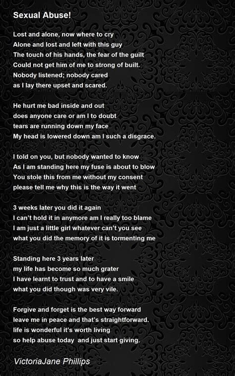 Sexual Abuse! Poem by VictoriaJane Phillips - Poem Hunter