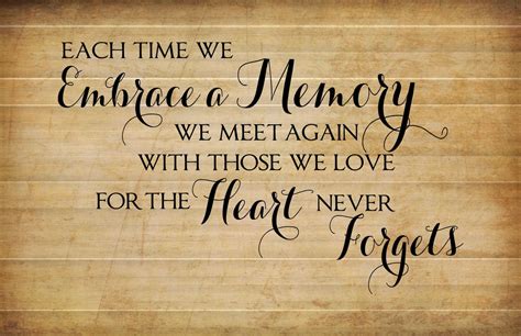 Each Time Embrace A Memory Wood Sign or Canvas Wall Decor - Sympathy