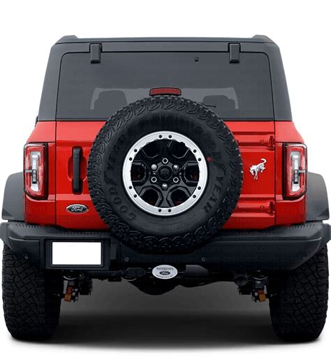 Ford Bronco 2021 Present Dimensions Rear View