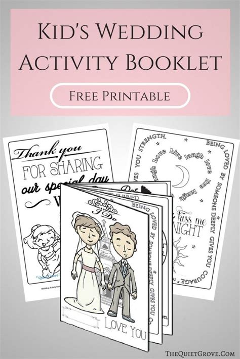 Free Printable Kids Wedding Activity Booklet Wedding Wedding With