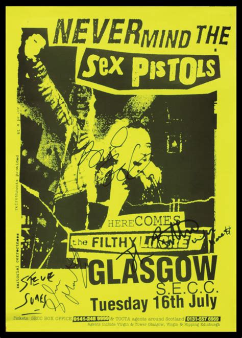 Lot Detail Sex Pistols Signed Concert Poster