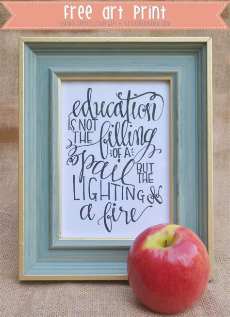 A gift basket could reflect the summer months and have a day at the beach theme with sunscreen, sunglasses it's not the size of the gift that matters. Teacher quote free printable! - A girl and a glue gun