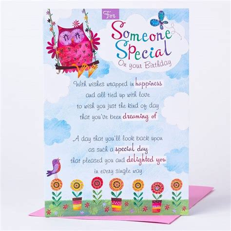 Special Birthday Cards Birthday Card For Someone Special Only 89p