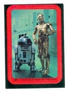 Star wars, together with lucas, is the subject of the 2010 documentary film the people vs. Star Wars card #20 Topps Sticker 1977 R2D2 and C3PO at Amazon's Entertainment Collectibles Store