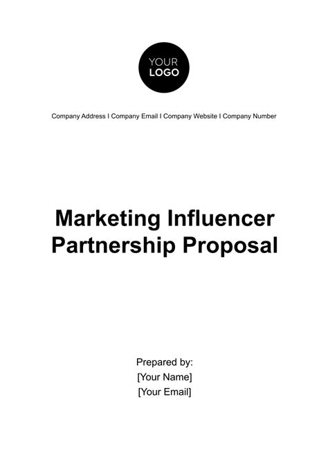 Free Marketing Influencer Partnership Proposal Template - Edit Online