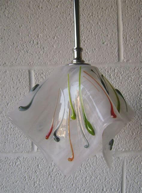 Poppy Motif Pendant Light Designer Glass Mosaics Designer Glass Mosaics Stained Glass Lamps