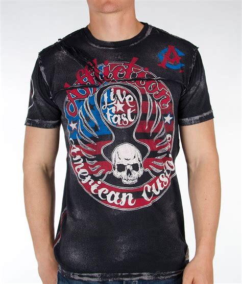 Affliction American Customs Ring Of Fire T Shirt Mens T Shirts In