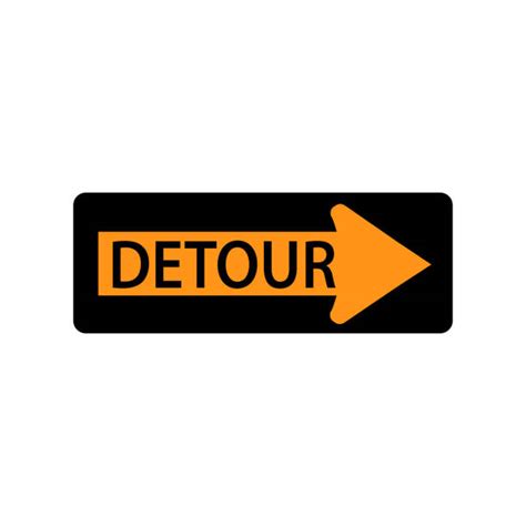 Top 60 Detour Sign Clip Art Vector Graphics And Illustrations Istock