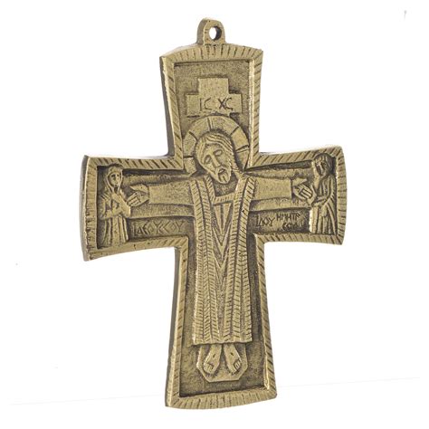 Croix Jésus Grand Prêtre Laiton Moines Bethléem 14x10cm Vente En