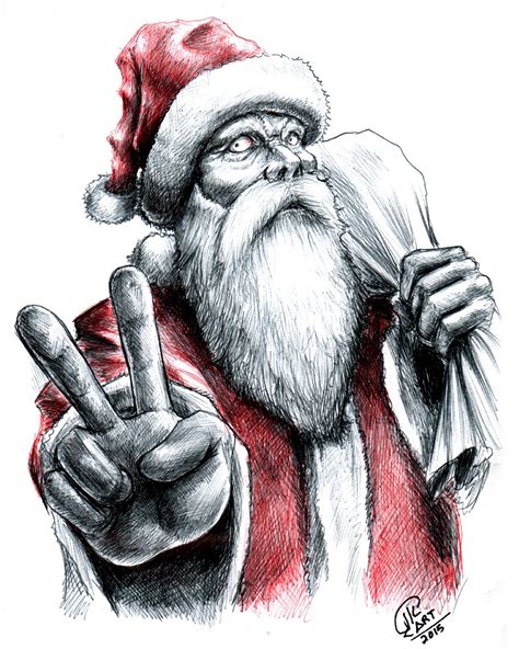 Santa Claus Sketch 2 Por Juan K Dibujando