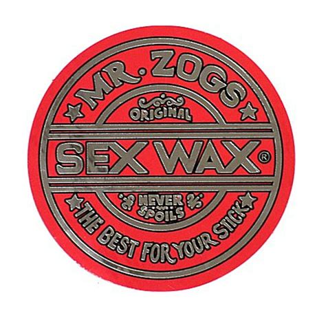 Mr Zoggs Sex Wax Sticker 3 Circular Metallic Red