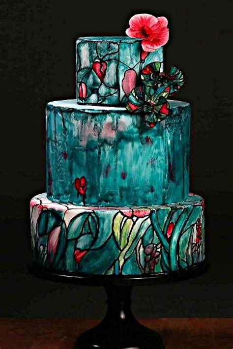 30 Best Stained Glass Wedding Cakes For Your Big Day Wedding Forward