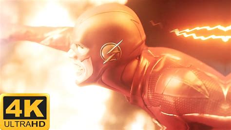 The Flash 4x23 Barry Supersonic Punches The Satellite Enhanced And