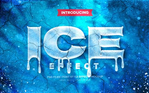 Free Blue Ice Psd Text Effect On Behance