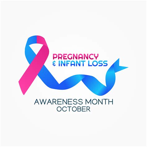 Pregnancy And Infant Loss Awareness Month Vector Illustration 5348586