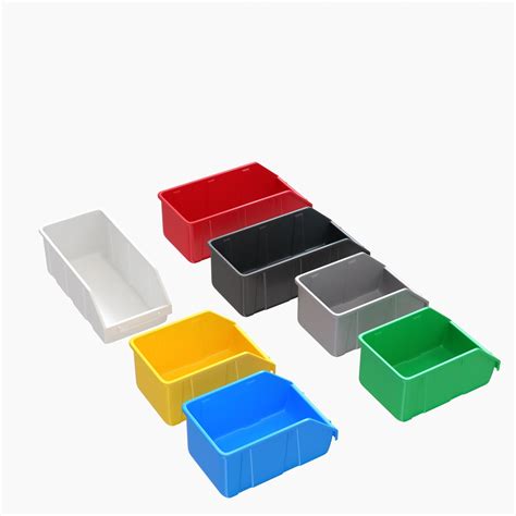 Colored Plastic Boxes For Parts 3d Model By Artpolka