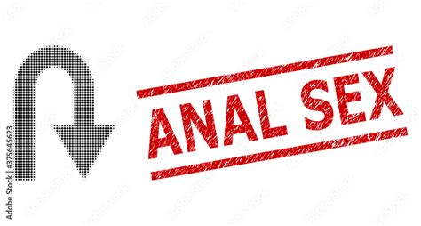 u turn halftone dotted vector and anal sex rubber stamp seal stamp includes anal sex title