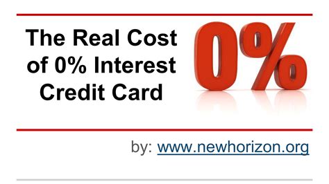 The Real Cost Of 0 Interest Credit Card Powerpoint Presentation Ppt