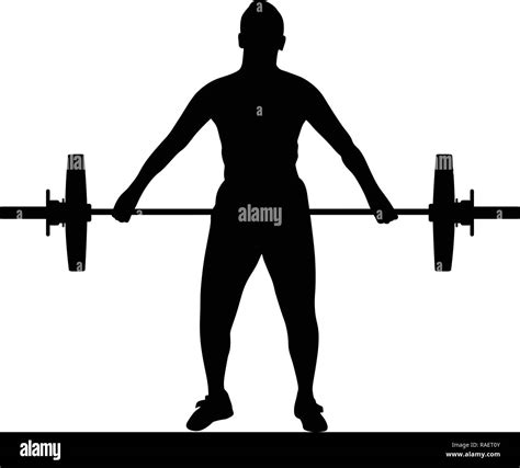 Weight Lifting Girl Silhouette Stock Vector Image Art Alamy