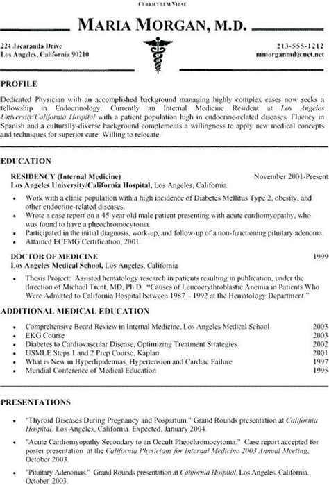 Resume for a career change. template residency physician cv medical officer word ...