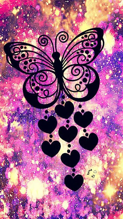 Purple Hearts And Butterfly Wallpapers Top Free Purple