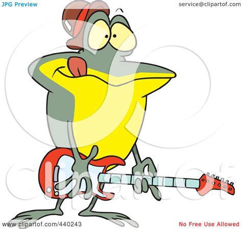 Royalty Free Rf Clip Art Illustration Of A Cartoon Guitarist Frog By