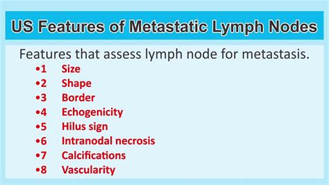 Ultrasound Features Of Metastatic Lymph Nodes Youtube