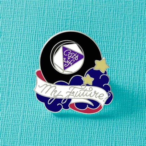 Cats And Wifi Fortune Ball Enamel Pin In Dark Enamel Pins Cute Pins